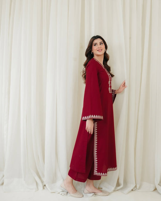 Agha Noor Long Length (Embroidery 2 Pcs)