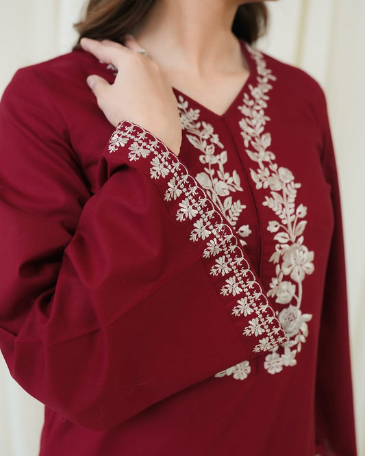 Agha Noor Long Length (Embroidery 2 Pcs)